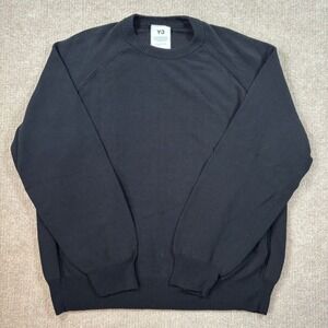 Adidas Y-3 Black Classic Knit Crew Sweater Men's Size Large DV4214
